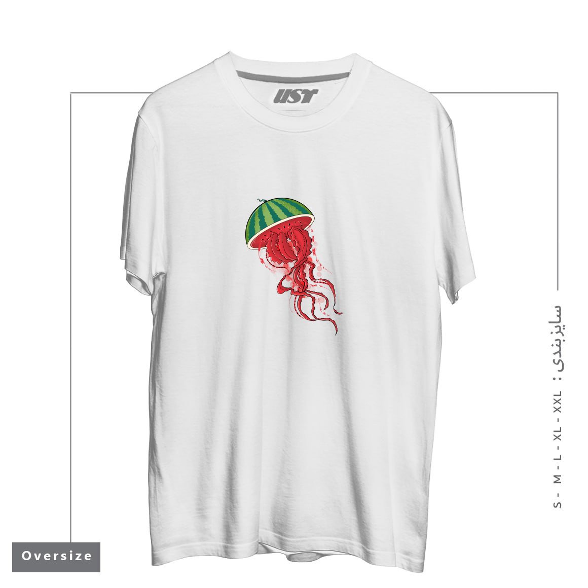 تیشرت اورسایز طرح WATERJELLYMELON