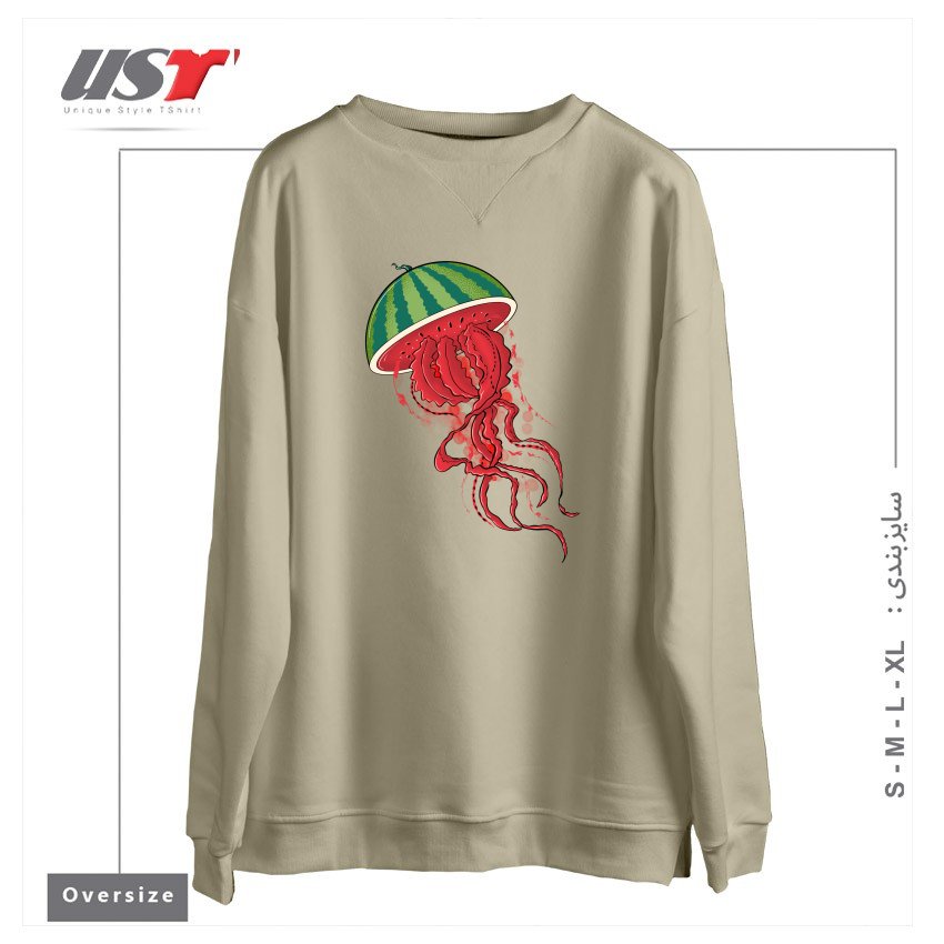 سوییشرت اورسایز طرح WATERJELLYMELON