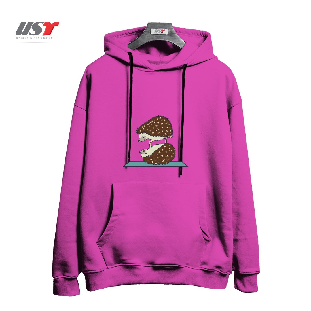 هودی اورسایز طرح ACROYOGA HEDGEHOG