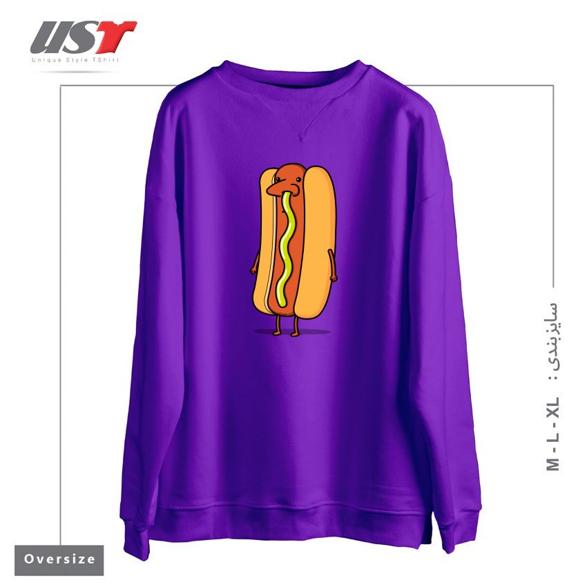 سوییشرت اورسایز طرح SNOT DOG!3
