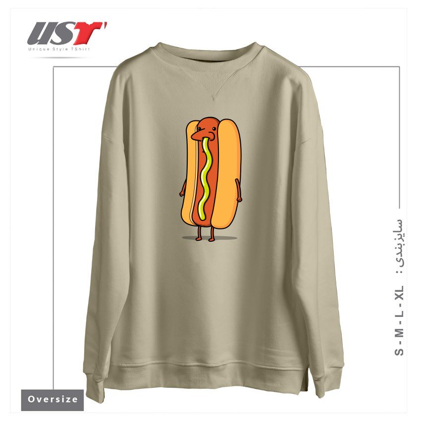 سوییشرت اورسایز طرح SNOT DOG!3