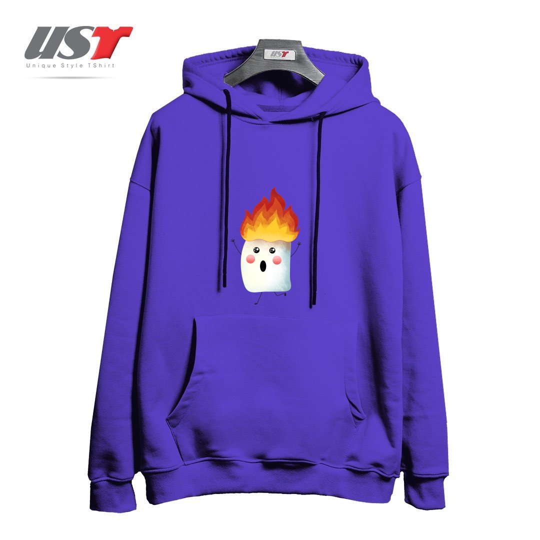 طرح RUNNING FAST هودی اورسایزرنگ بنفش