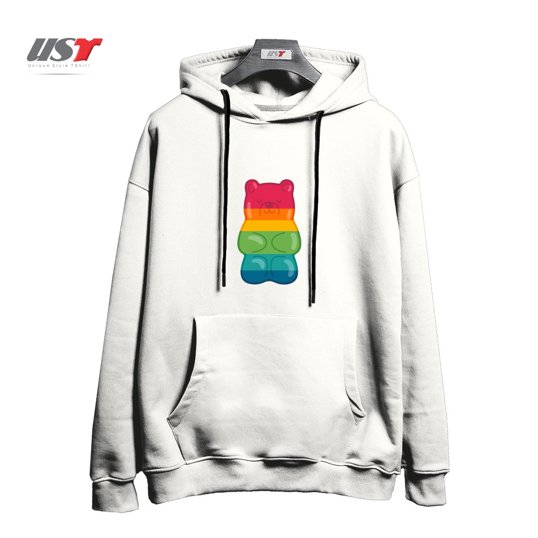 هودی اورسایز طرح RAINBOW GUMMY BEAR