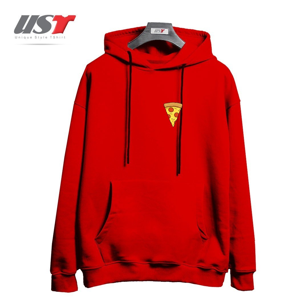 طرح PIZZA هودی اورسایزرنگ قرمز