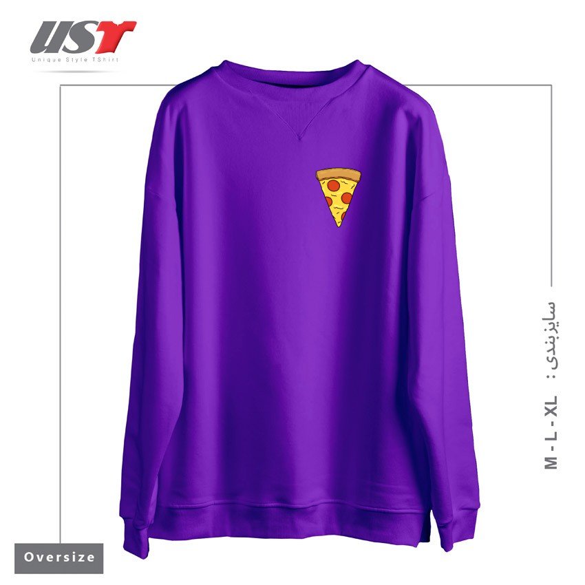 سوییشرت اورسایز طرح PIZZA