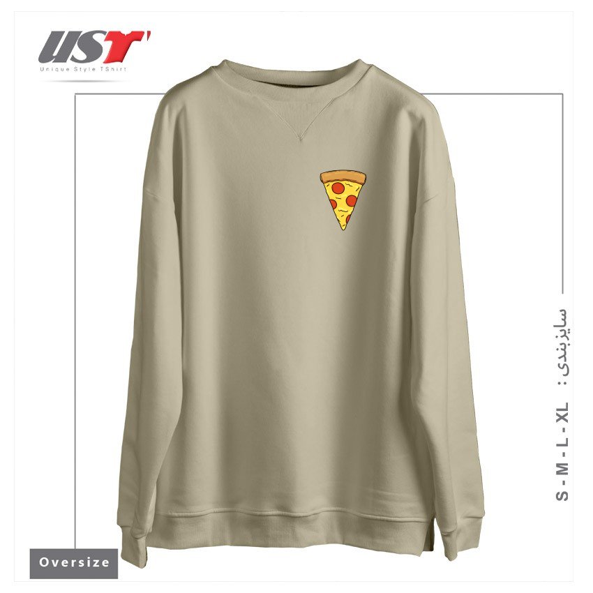 سوییشرت اورسایز طرح PIZZA
