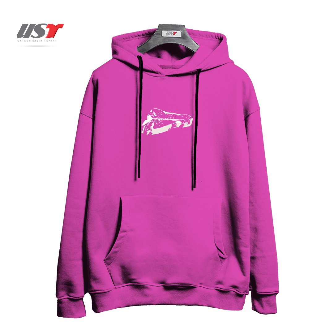 طرح PIECE OF MEAT هودی اورسایزرنگ صورتی