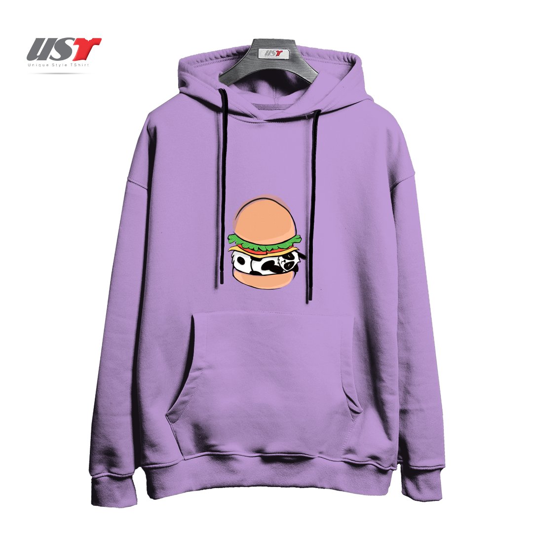 طرح PANDA BURGER هودی اورسایزرنگ یاسی