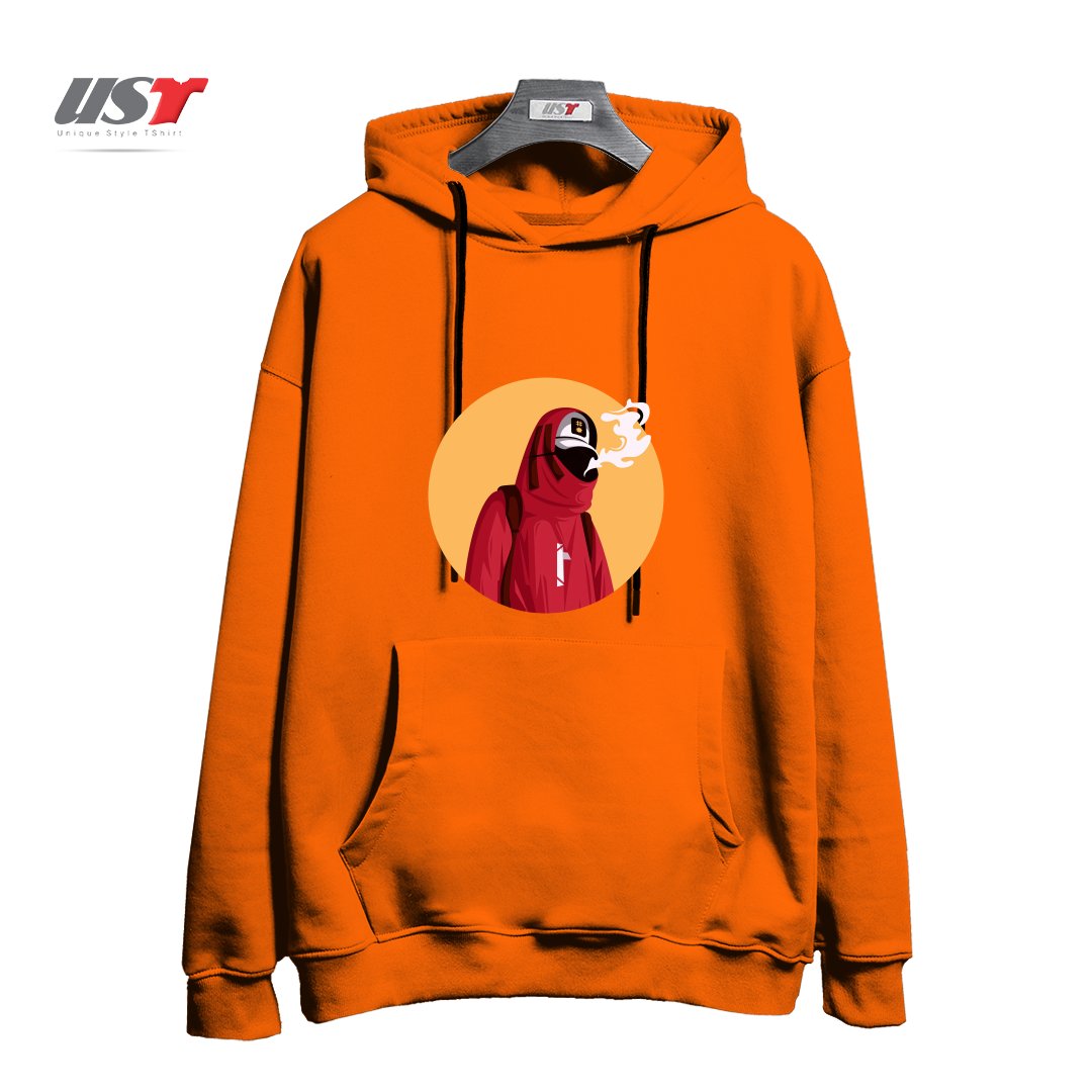 طرح style هودی اورسایزرنگ نارنجی