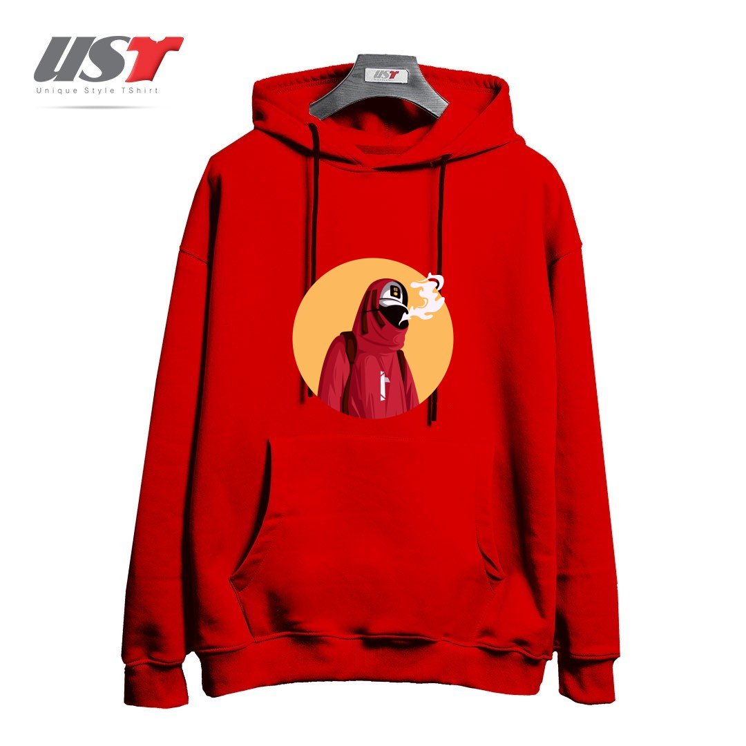 طرح style هودی اورسایزرنگ قرمز