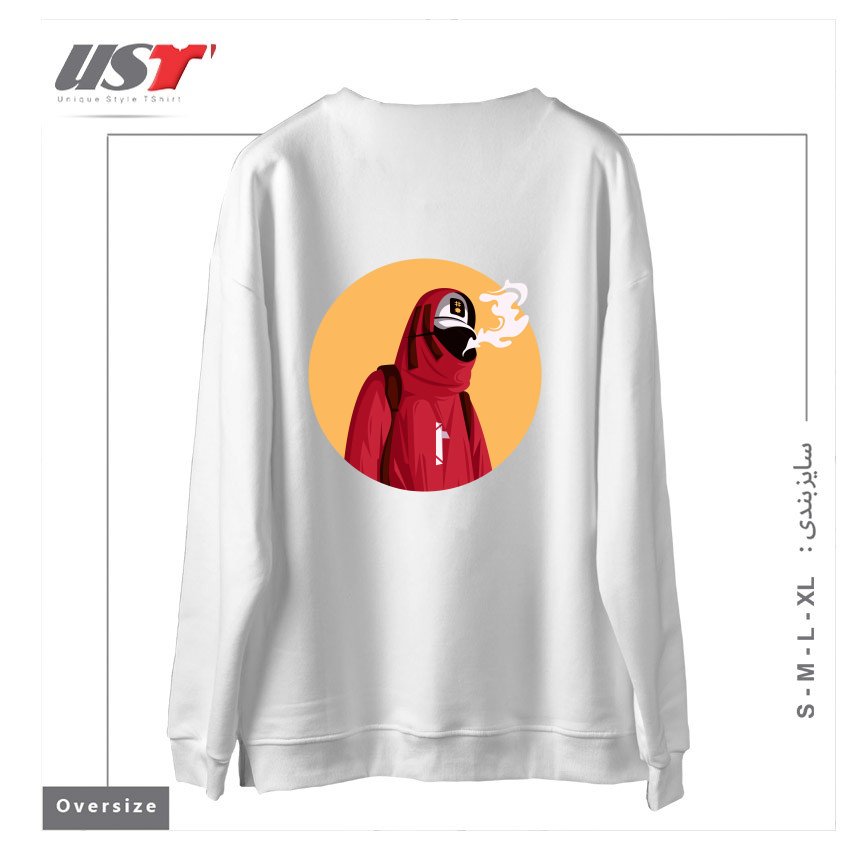 طرح style سوییشرت اورسایزرنگ سفید