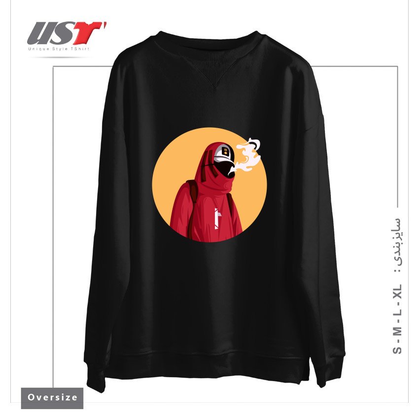 طرح style سوییشرت اورسایزرنگ مشکی