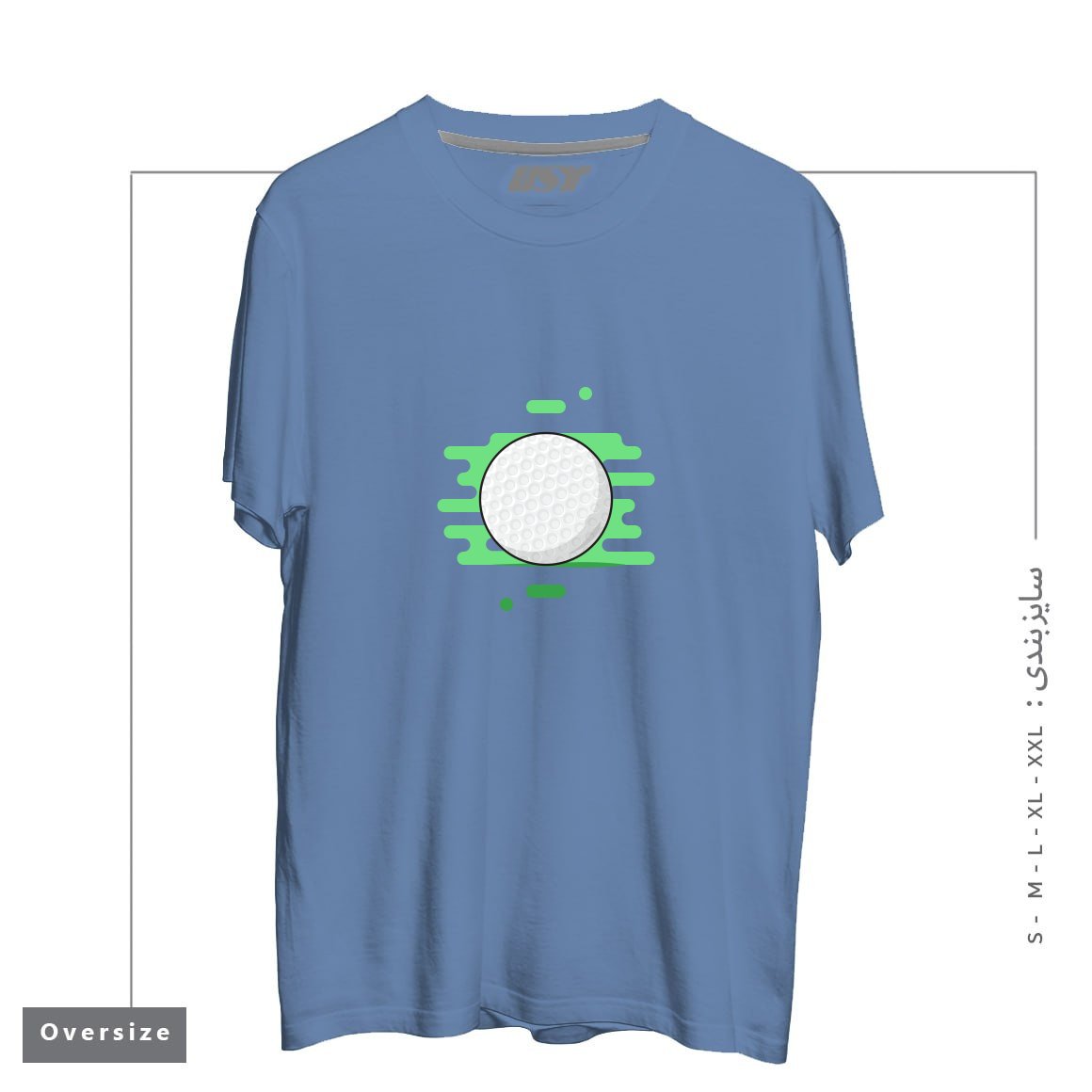 تیشرت اورسایز طرح GOLF BALL