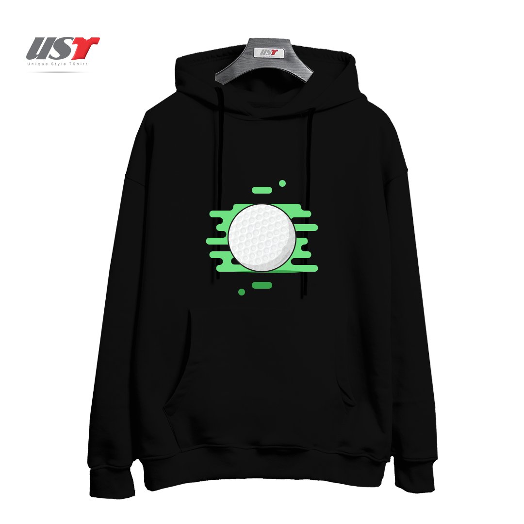 طرح GOLF BALL هودی اورسایزرنگ مشکی