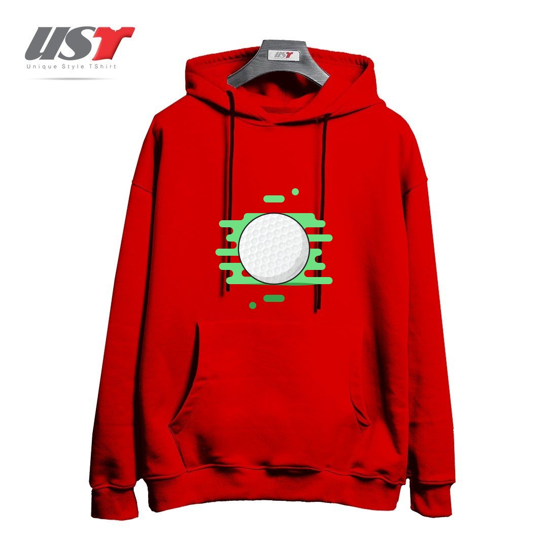 طرح GOLF BALL هودی اورسایزرنگ قرمز