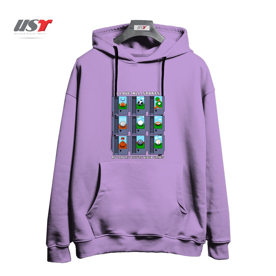 طرح I LOVE ALL SPORTS1 هودی اورسایزرنگ یاسی