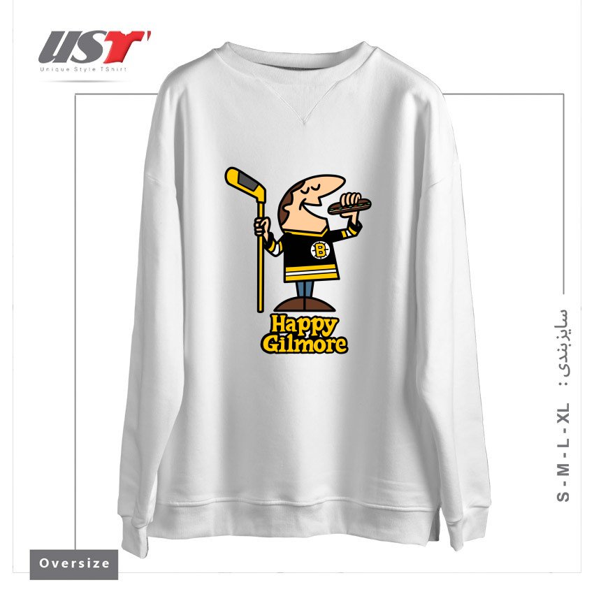 طرح LITTLE HAPPYS سوییشرت اورسایزرنگ سفید