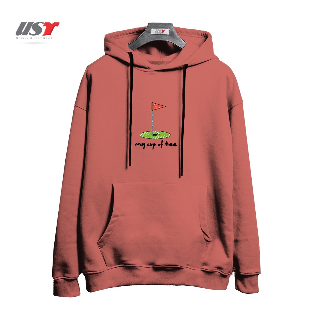 طرح TEE ANYONE! هودی اورسایزرنگ آجری