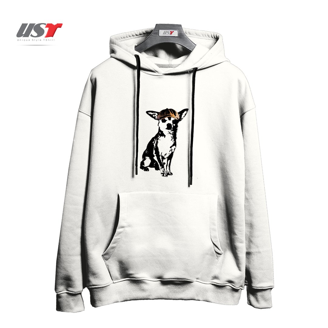 طرح LI'L TOUGH GUY1 هودی اورسایزرنگ سفید