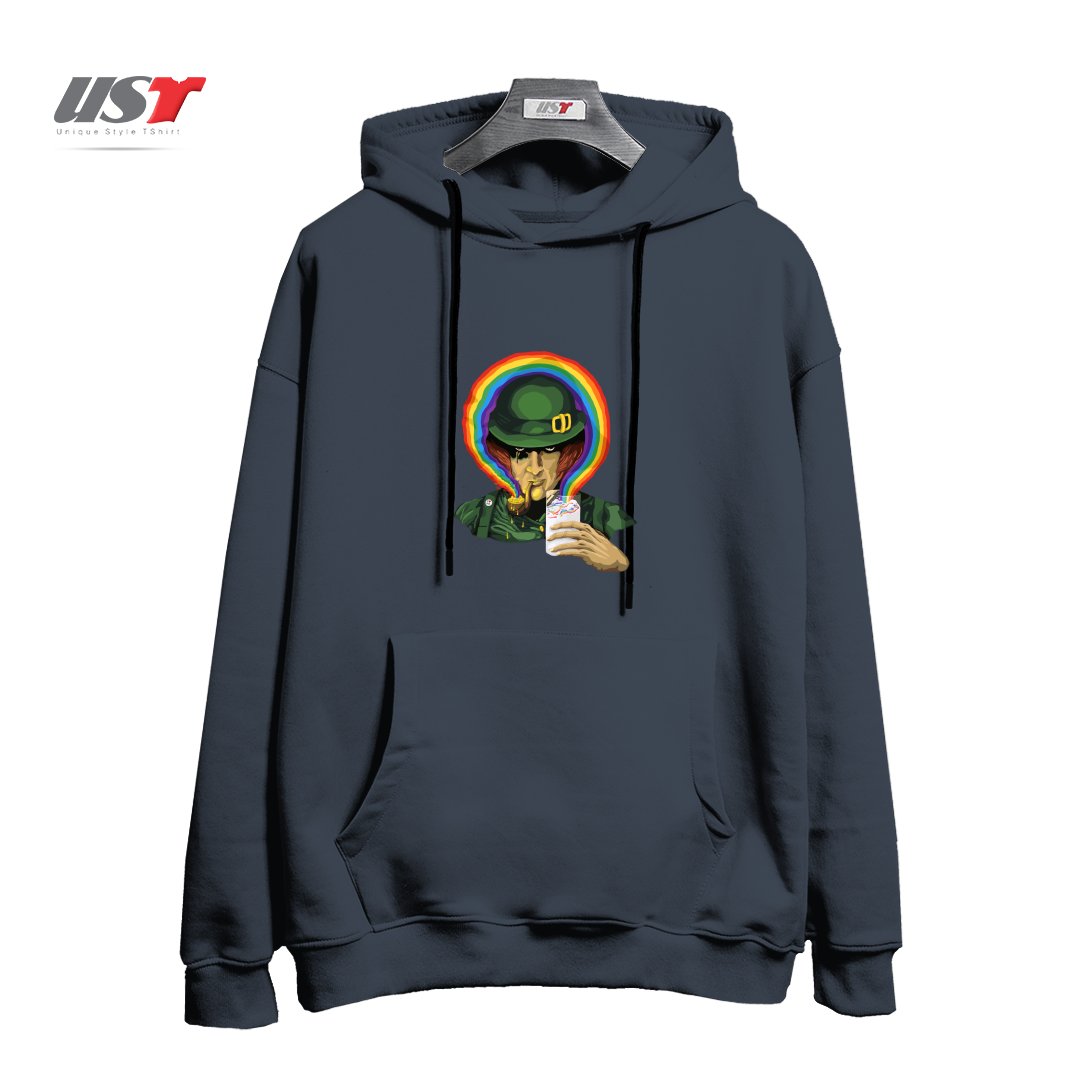 هودی اورسایز طرح A CLOCKWORK CLOVER