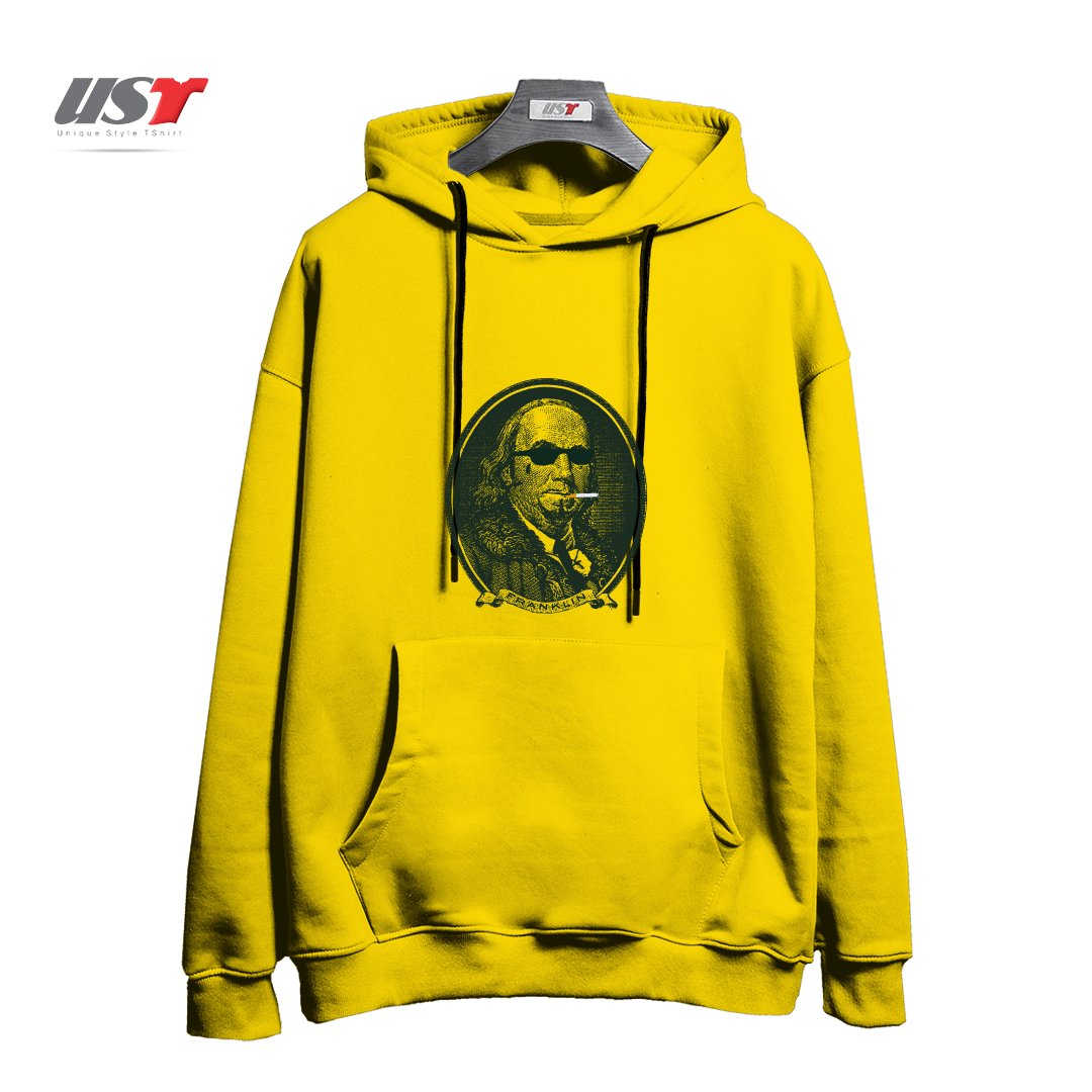 طرح ALL ABOUT DA BENJAMINS هودی اورسایزرنگ زرد