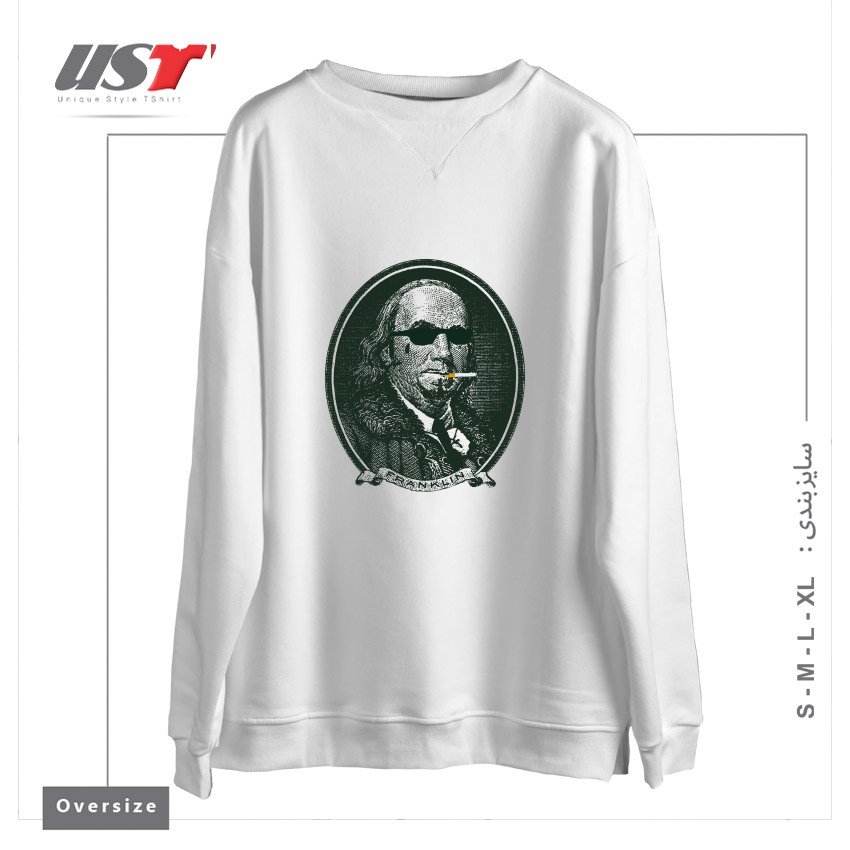 سوییشرت اورسایز طرح ALL ABOUT DA BENJAMINS