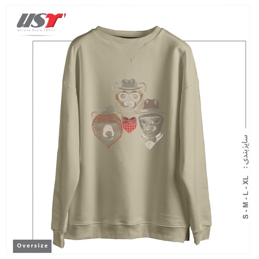 سوییشرت اورسایز طرح BEAR BANDITS