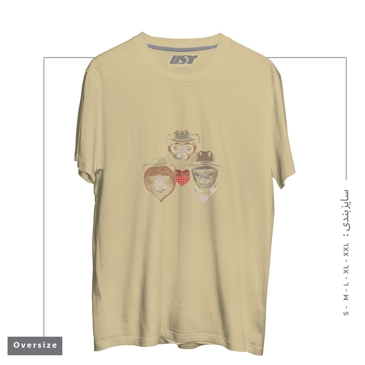 تیشرت اورسایز طرح BEAR BANDITS