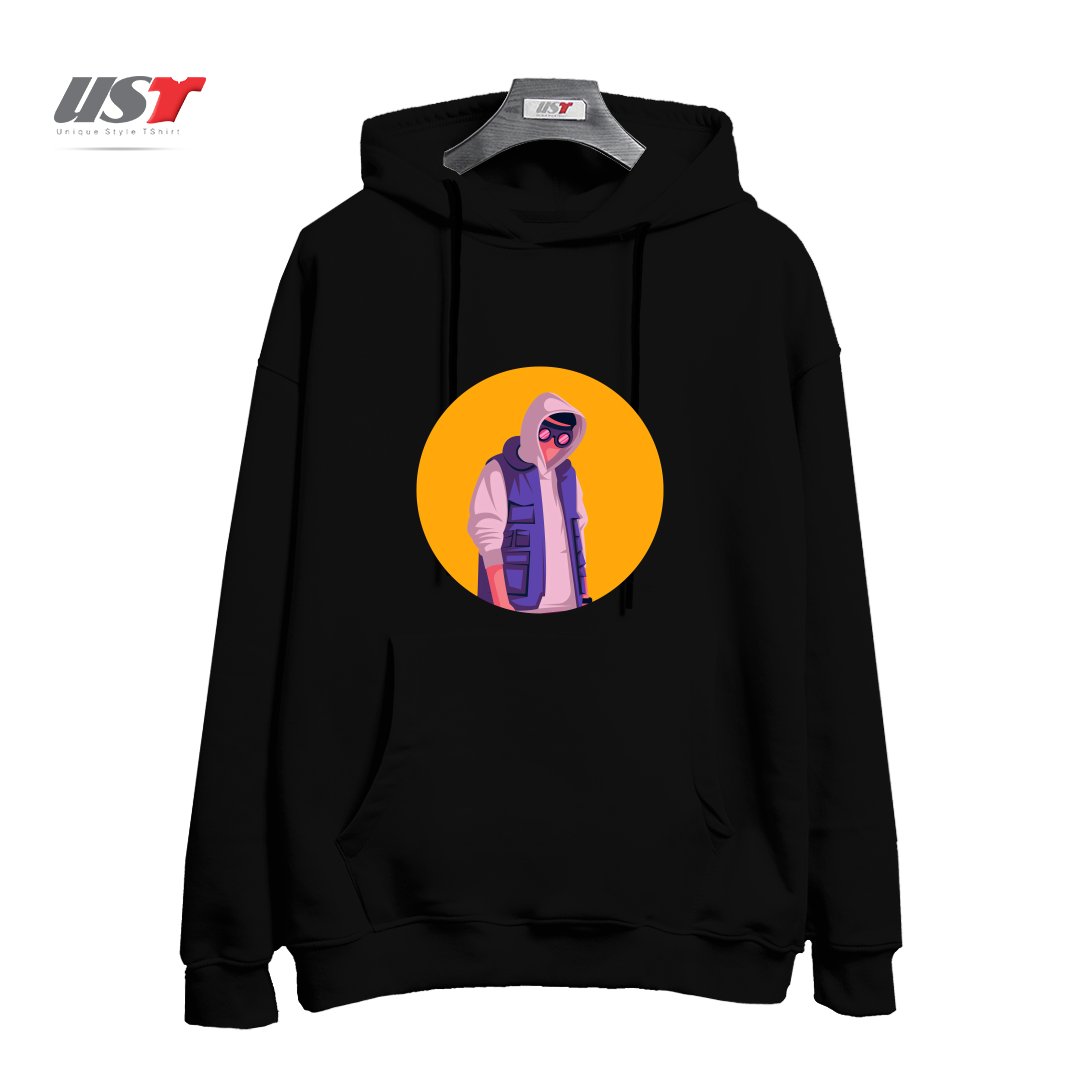 طرح lifestyle هودی اورسایزرنگ مشکی