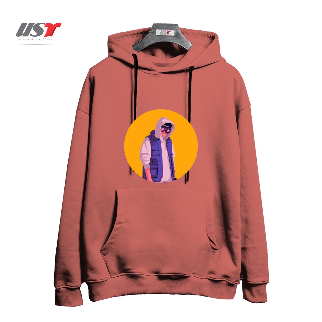 طرح lifestyle هودی اورسایزرنگ آجری