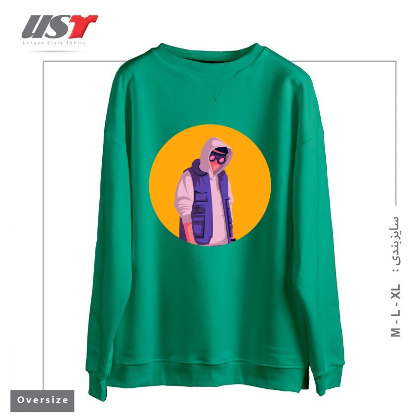 سوییشرت اورسایز طرح lifestyle