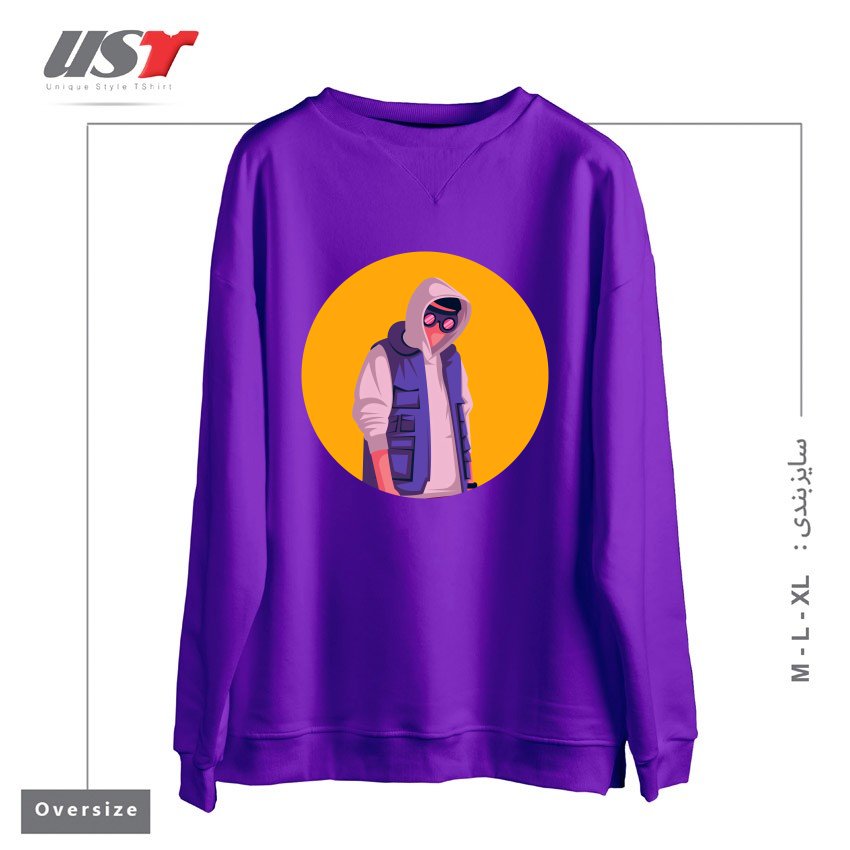 سوییشرت اورسایز طرح lifestyle