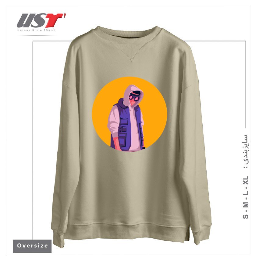 طرح lifestyle سوییشرت اورسایزرنگ نخودی