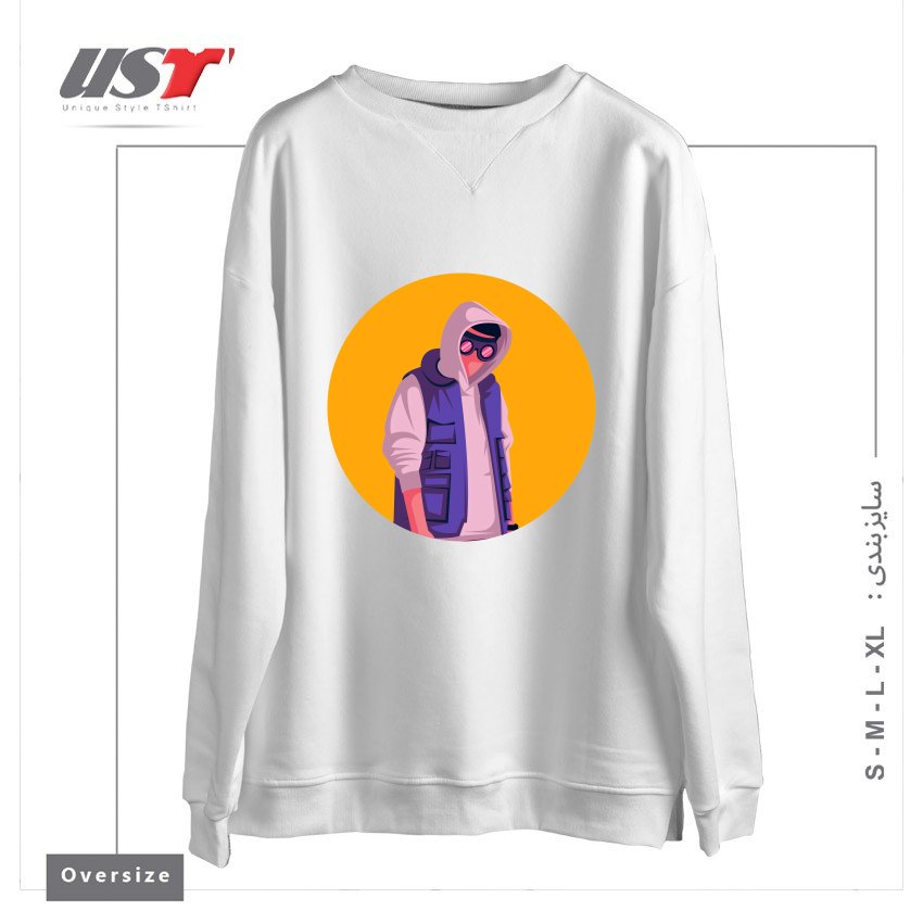 سوییشرت اورسایز طرح lifestyle