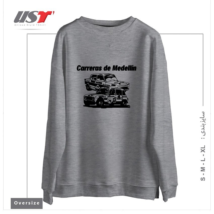 سوییشرت اورسایز طرح CARRERAS DE MEDELLIN