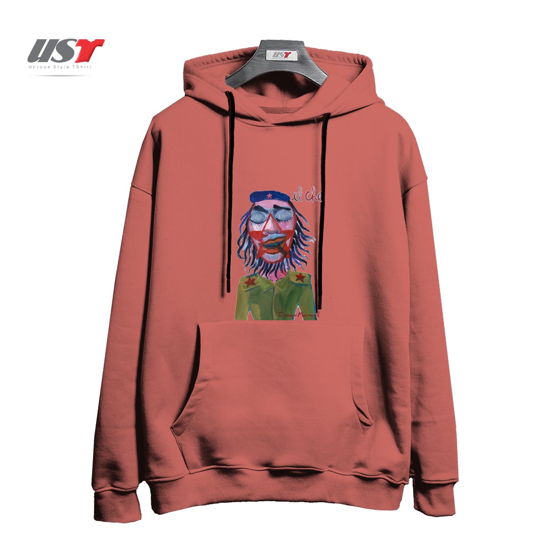 طرح CHE GUEVARA 3 هودی اورسایزرنگ آجری