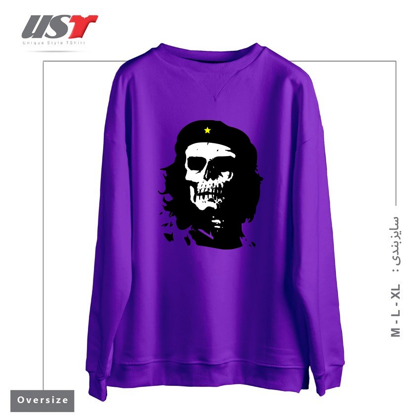 طرح CHE OF THE DEAD سوییشرت اورسایزرنگ بنفش