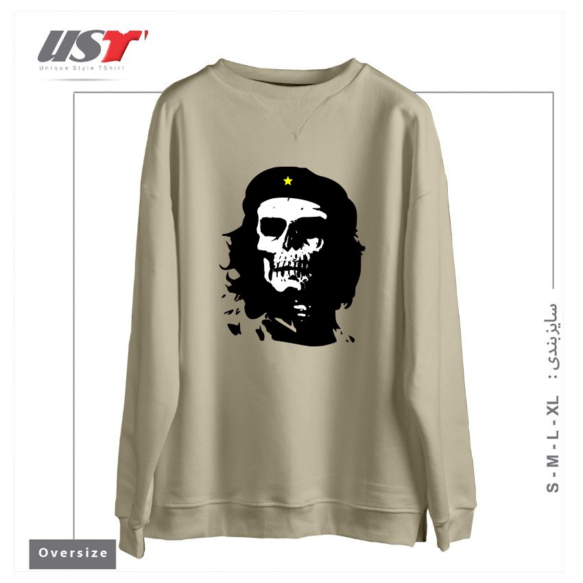 طرح CHE OF THE DEAD سوییشرت اورسایزرنگ نخودی