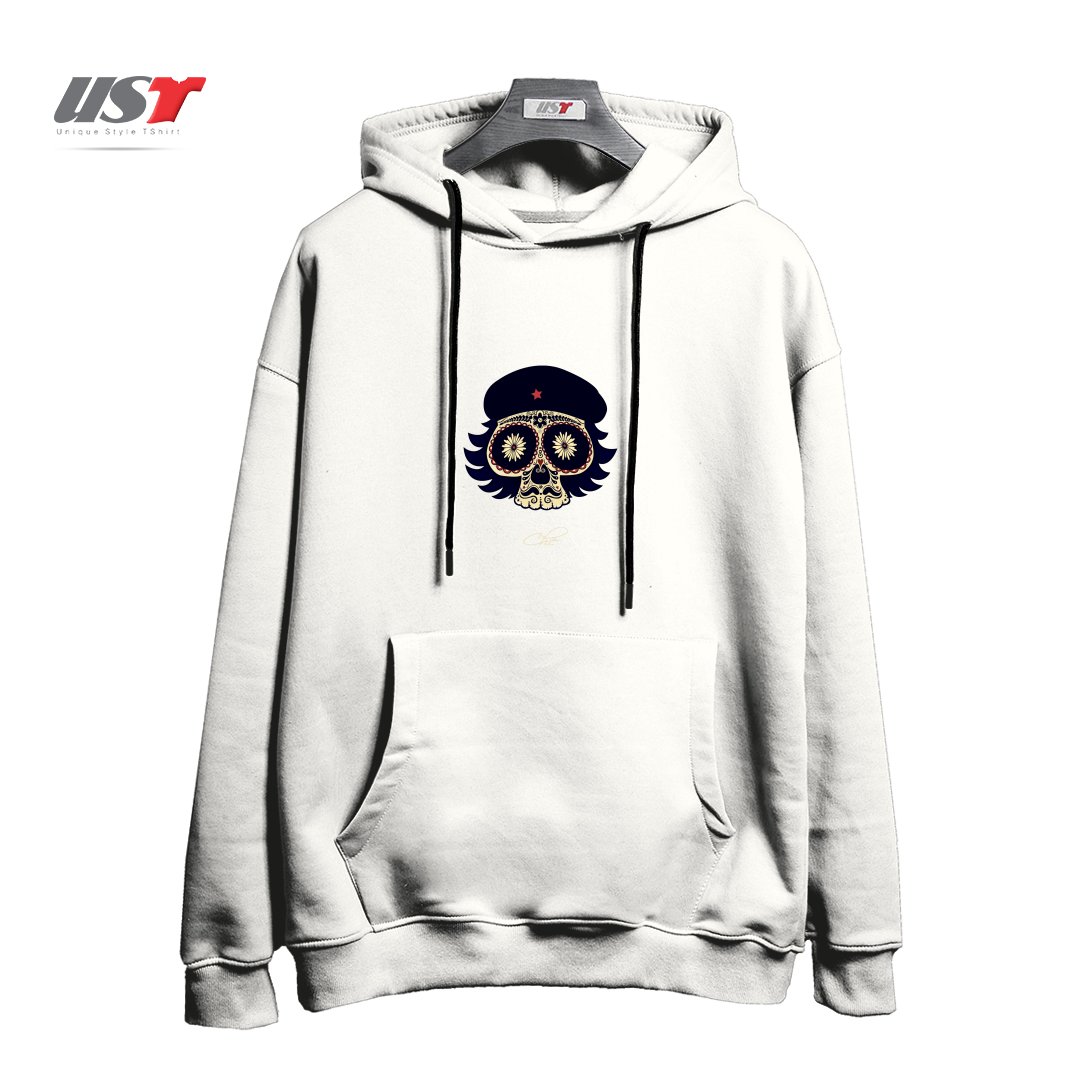 طرح CHE SUGAR SKULL هودی اورسایزرنگ سفید