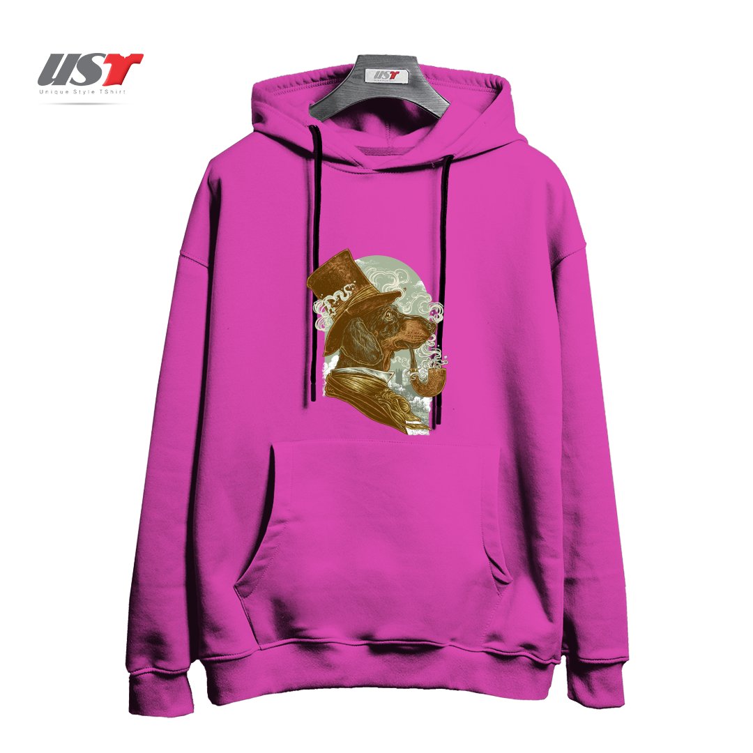 هودی اورسایز طرح CLASSY DACHSHUND