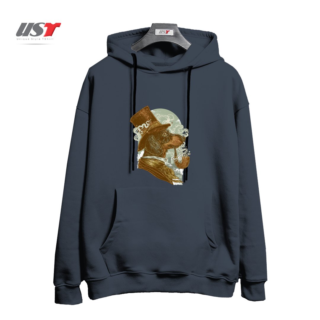 هودی اورسایز طرح CLASSY DACHSHUND