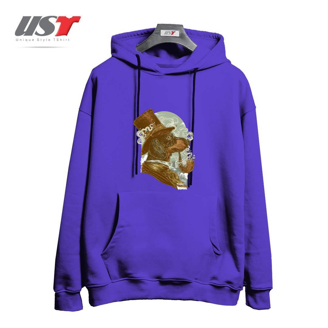 طرح CLASSY DACHSHUND هودی اورسایزرنگ بنفش