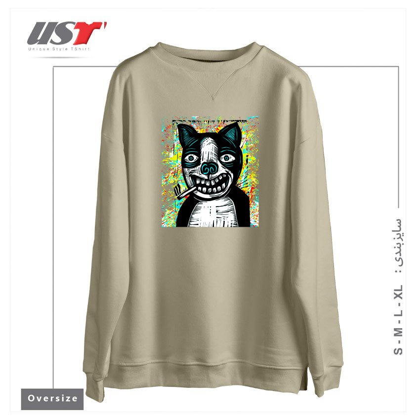 سوییشرت اورسایز طرح DIRTY DOG2