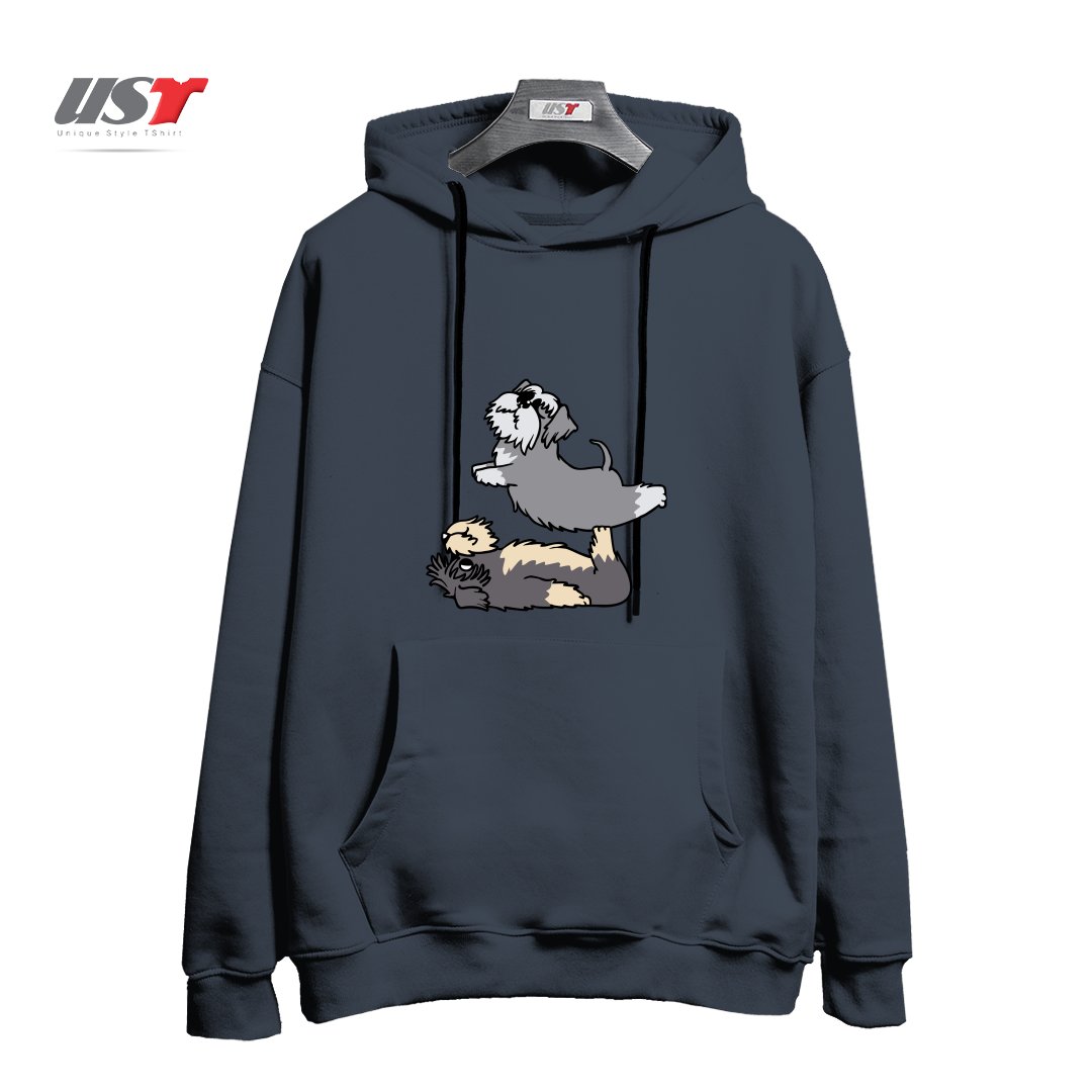 طرح ACROYOGA SCHNAUZER هودی اورسایزرنگ دودی