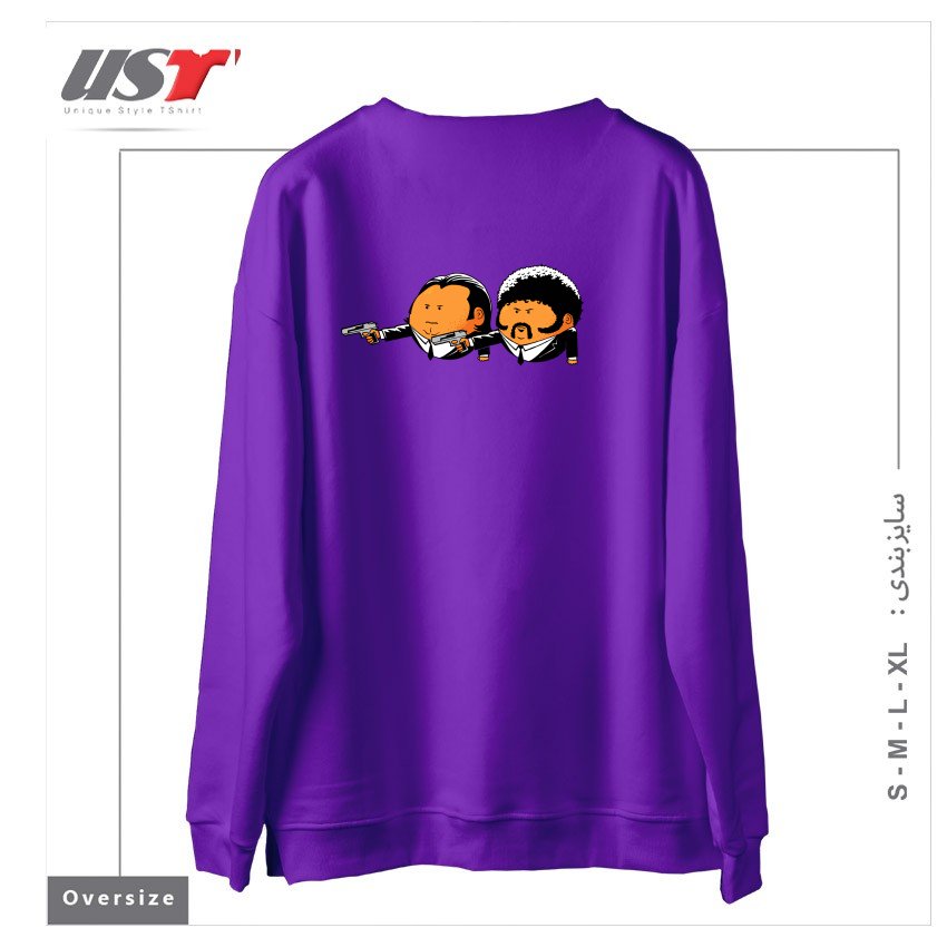 طرح EXTRA PULP سوییشرت اورسایزرنگ بنفش