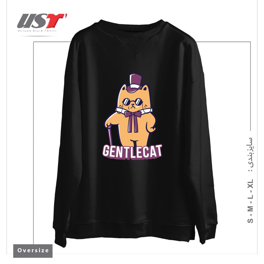 سوییشرت اورسایز طرح GENTLECAT
