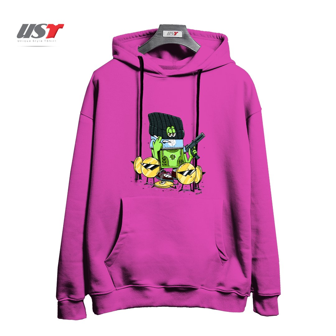 هودی اورسایز طرح GET MONEY GANG