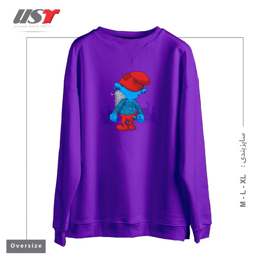 سوییشرت اورسایز طرح IT'S A HARD LIFE