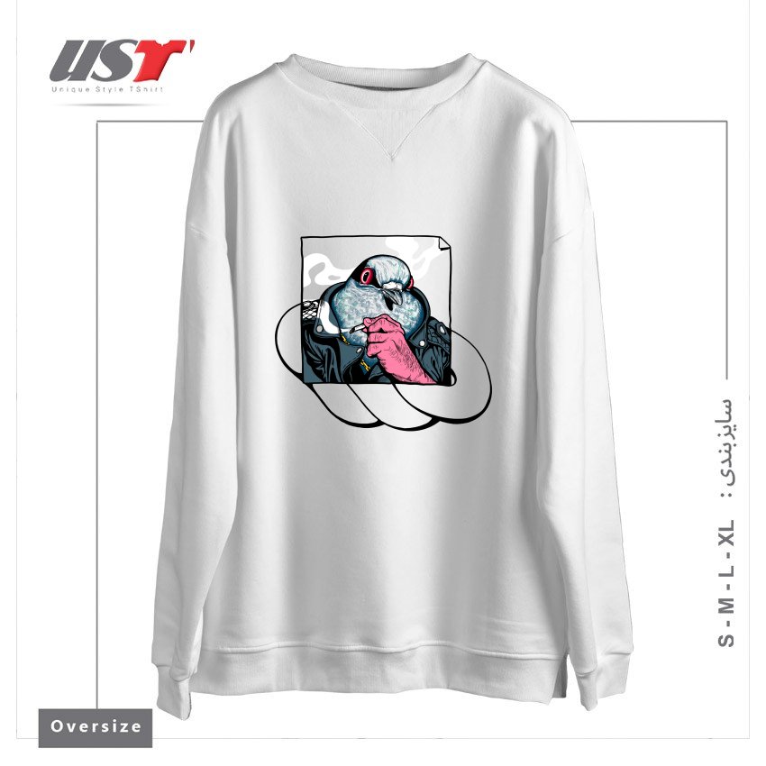 سوییشرت اورسایز طرح MAFIA PIGEON