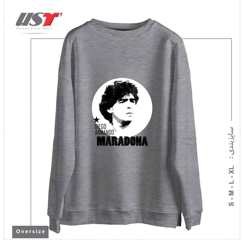 سوییشرت اورسایز طرح MARADONA3